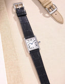 Black Embossed Alligator Leather Strap 18mm-21mm - OM Luxury
