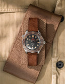 Brown Suede Leather Strap - 17-21mm - OM Luxury