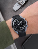Curved Vertech Rubber Strap - Black - OM Luxury