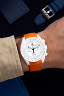 Curved Vertech Rubber Strap - Orange - OM Luxury